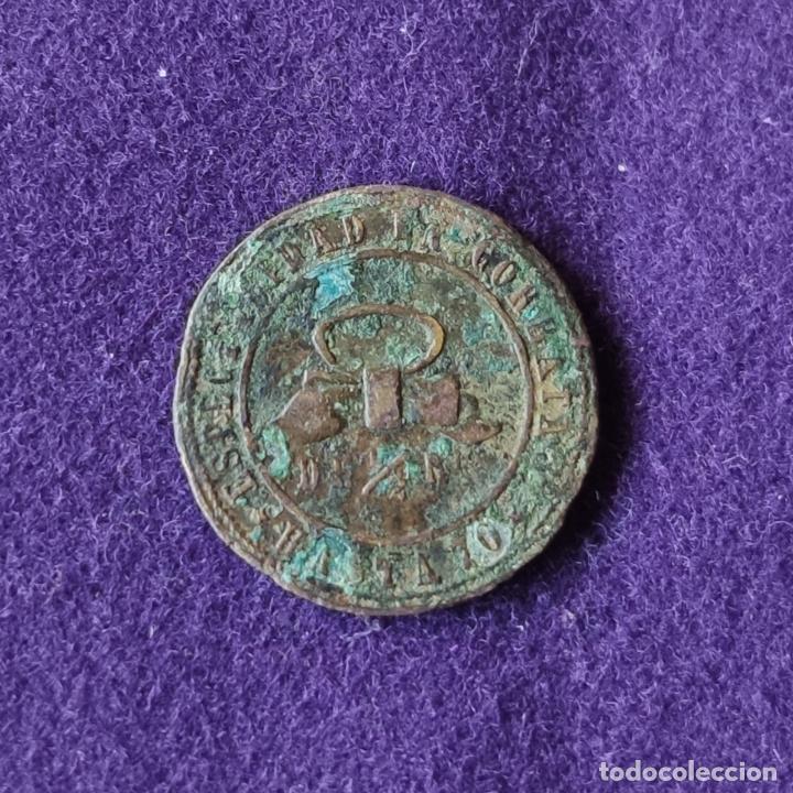 Monedas locales: FICHA MONEDA LA CORBATINERA. 1/2 REAL. BARCELONA. - Foto 2