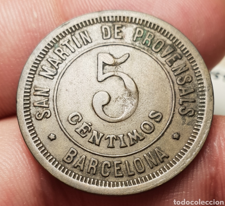 Lokalw&auml;hrung: FICHA 5 CENTIMOS 1919 COPERATIVA LA ARTESANA BARCELONA