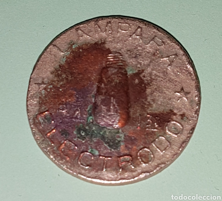 Monedas locales: Ficha Local Lampara electrodo Madrid - Foto 1