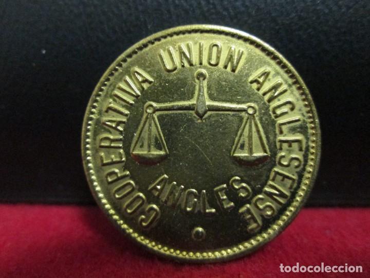 Monedas locales: 5 PESETAS COPERATIVA UNION ANGLESENSE - Foto 1