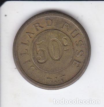 Monedas locales: FICHA DE 50 CENTIMOS DE BILLARD RUSSE - Foto 1