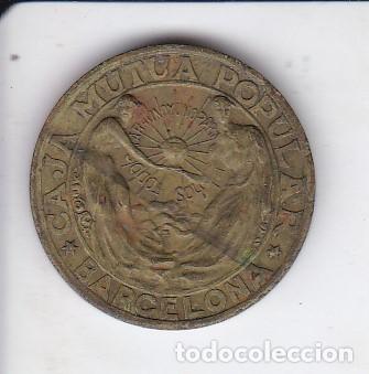Monedas locales: FICHA DE 5 CENTIMOS DE LA MUTUA POPULAR DE BARCELONA - Foto 2