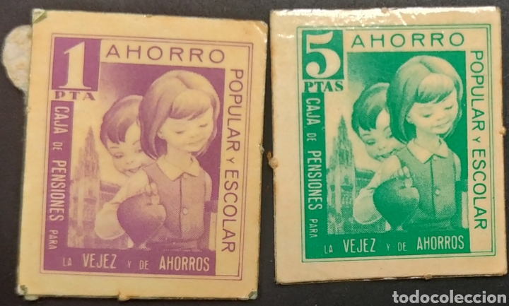 Monedas locales: 2 vales de La Caixa - 1 y 5 ptas - Foto 1