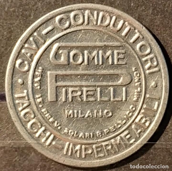 Monedas locales: Ficha de propaganda de Pirelli - Italia - 10 centesimi - Foto 1