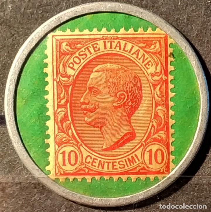 Monedas locales: Ficha de propaganda de Pirelli - Italia - 10 centesimi - Foto 2