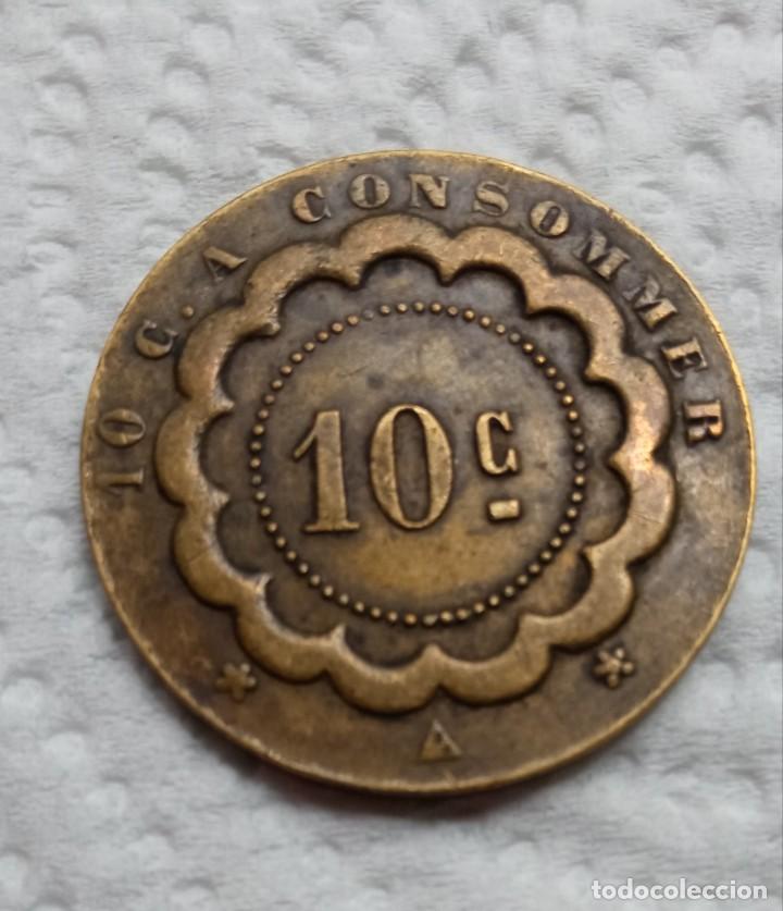 Monedas locales: FICHA MONEDA CONSOMMER 10 C. A - Foto 2