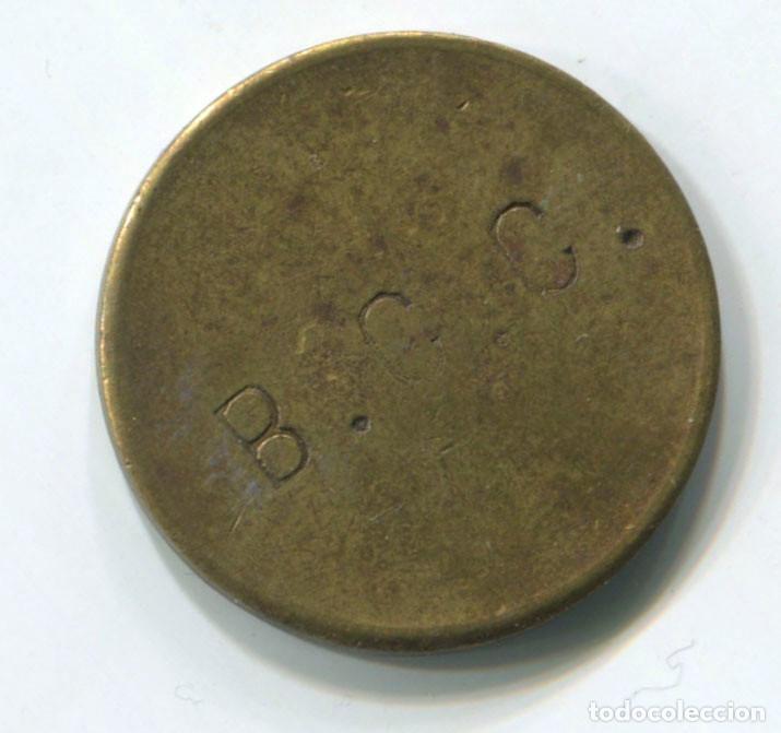 Monedas locales: Ficha 10 c&eacute;ntimos, a identificar. B.C.C. - Foto 2