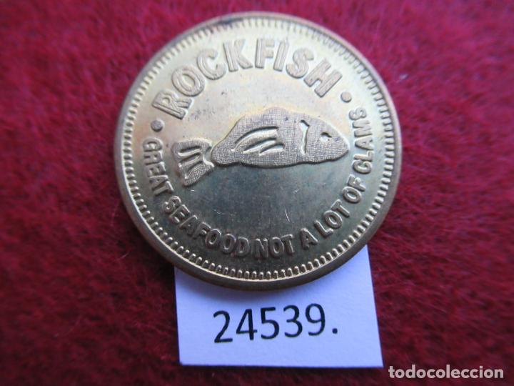 Monedas locales: ficha , USA rock fish jukebox, token, jet&oacute;n - Foto 1