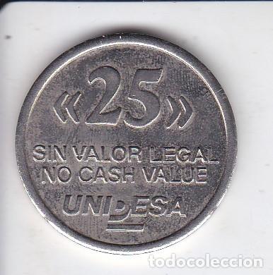 Monedas locales: FICHA, TOKEN / CIRSA 25 PTAS - UNIDESA - Foto 1