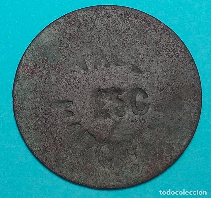 Monedas locales: 25 c&eacute;ntimos Marchena ⭐️ moneda, Guerra Civil off