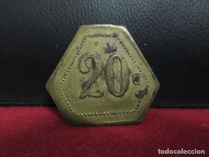 Monedas locales: FICHA DE 20 CENTIMOS UNA CARA - Foto 1