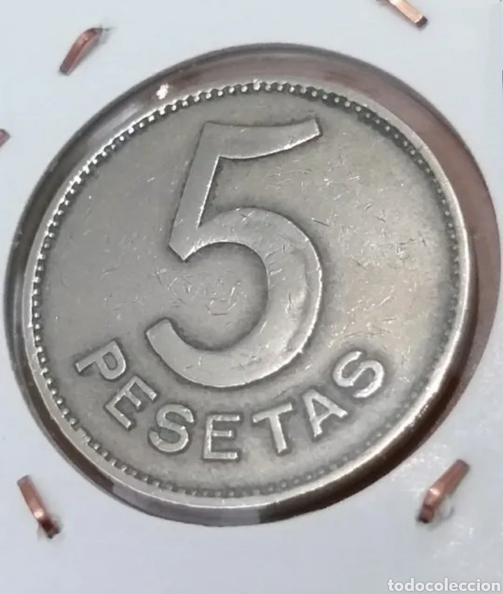 Monedas locales: 5 ptas, Cooperativa Uni&oacute;n Anglesense - Foto 2
