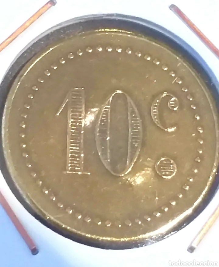 Monedas locales: Ficha cooperativa de 10 c&eacute;ntimos - Foto 2