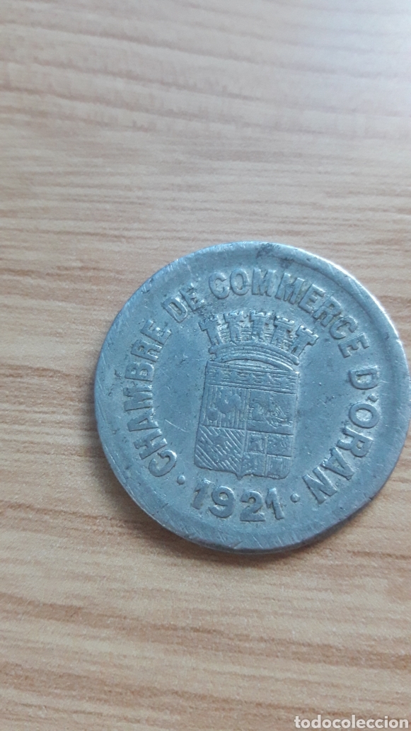 Monedas locales: Ficha token 25 cts chambre commerce oran - Foto 2