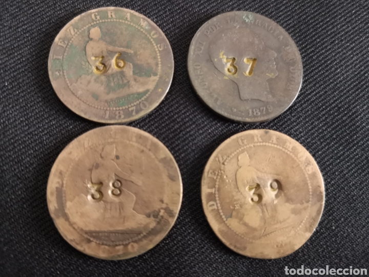 Monedas locales: Fichas 1936 37 38 y 39 - Foto 1