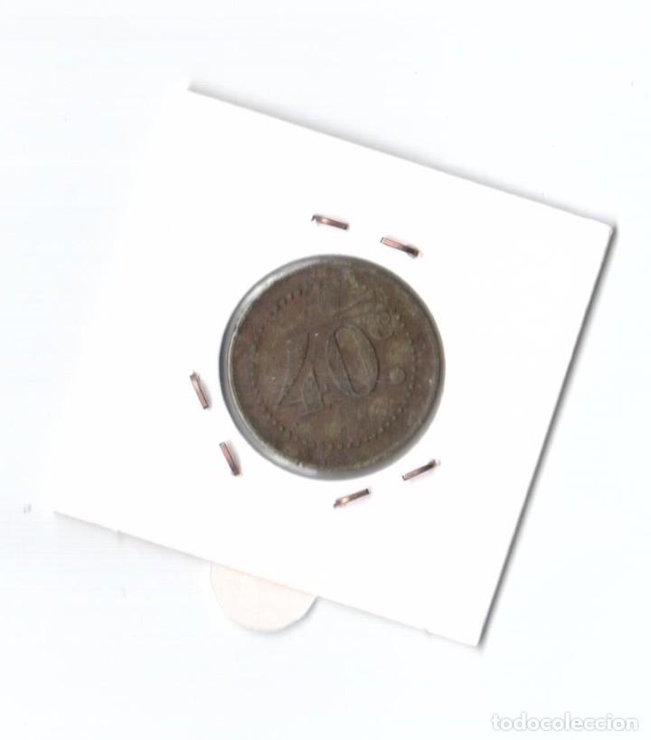 Monedas locales: FICHA MONETARIA LOCAL. E. M. 40 CENTIMOS - Foto 2