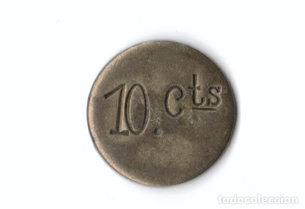 Monedas locales: FICHA MONETARIA. J. M. 10 CENTIMOS - Foto 2