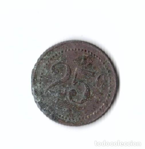 Monedas locales: FICHA MONETARIA. M. R. 25 CENTIMOS - Foto 2