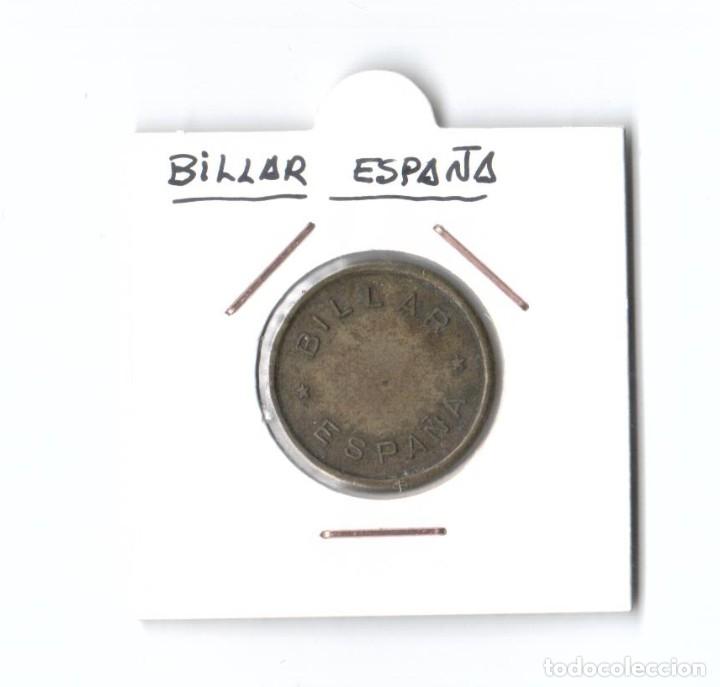 Monedas locales: FICHA MONETARIA. BILLAR ESPA&Ntilde;A - Foto 1