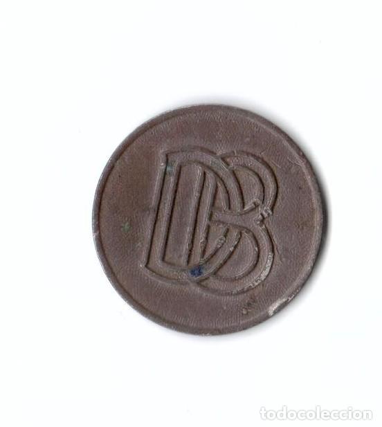 Monedas locales: FICHA MONETARIA. D. B. ENTRELAZADAS, OCUPANDO TODO EL CAMPO - Foto 1