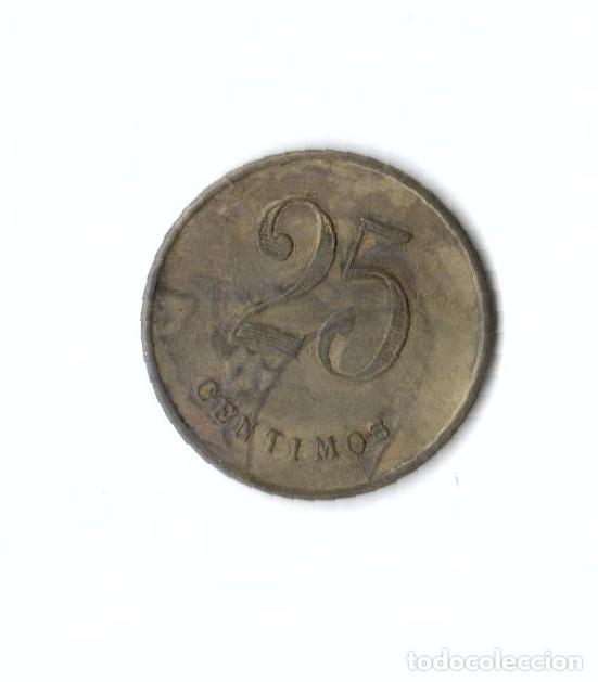 Monedas locales: FICHA MONETARIA. A. E. 25 CENTIMOS - Foto 2