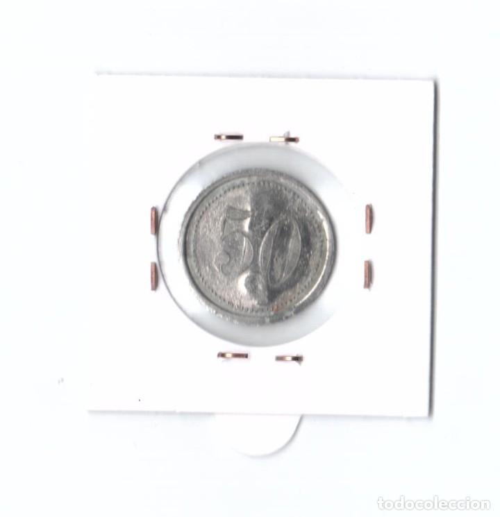 Monedas locales: FICHA MONETARIA. J. R. 50 CENTIMOS - Foto 2