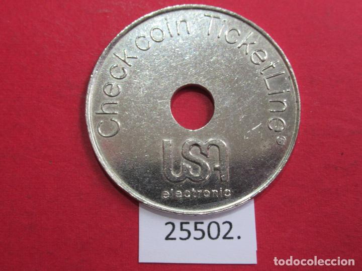 Monedas locales: Ficha, LSA electronic Check coin ticket Line, token , jeton - Foto 1