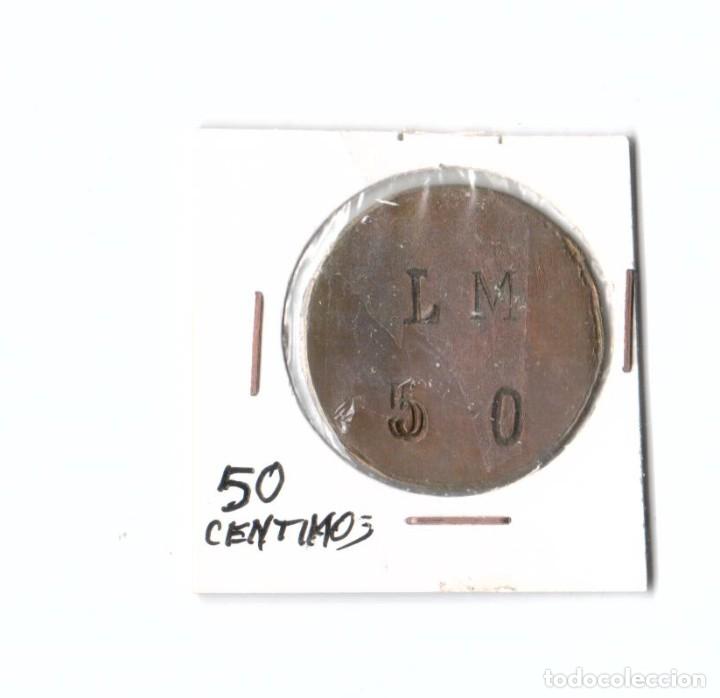Monedas locales: FICHA MONETARIA L- M- 50 CENTIMOS - Foto 1
