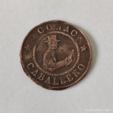 Monedas locales: FICHA DE COÑAC CABALLERO Y MANZANILLA MACARENA. PUBLICITARIA. COBRE.. Lote 262909265