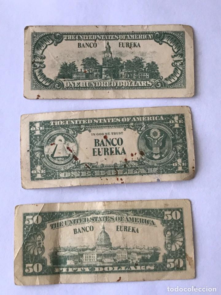 Monedas locales: Tres vales dinerarios Banco Eureka - Foto 2