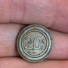 Monedas locales: MONEDA FICHA DINERARIA CASINO 20 CENTIMOS. Lote 276370193