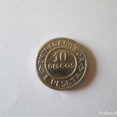 Monedas locales: CADIZ - NAVAL TALLERES SAN CARLOS * 10 DISCOS - 1 PESETA. Lote 288369258