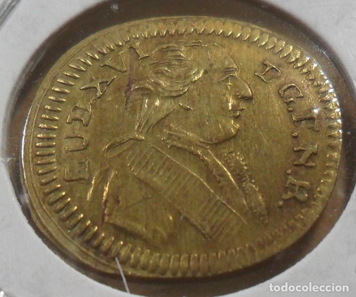 Monedas locales: FICHA LUIS XVI 1792 - Foto 1