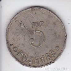 Monedas locales: FICHA DE 5 PESETAS DE LA EQUITATIVA DE PALAMOS (MONEDA-COIN). Lote 292370418