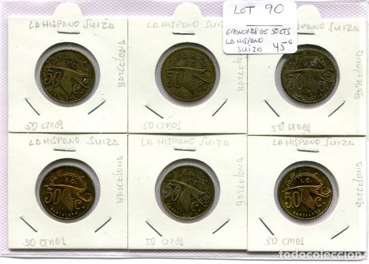 Monedas locales: 6 MONEDAS DE 50 CENTIMOS LA HISPANO SUIZA ( LOT90 ) - Foto 1