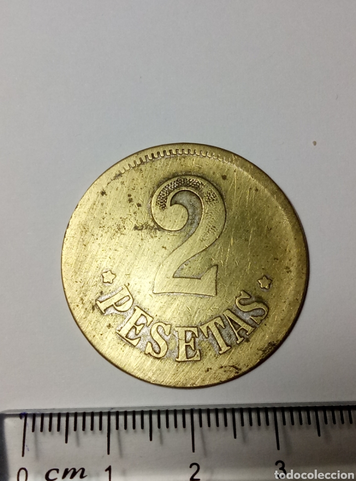 Monedas locales: Token ficha 2 pesetas - Foto 1