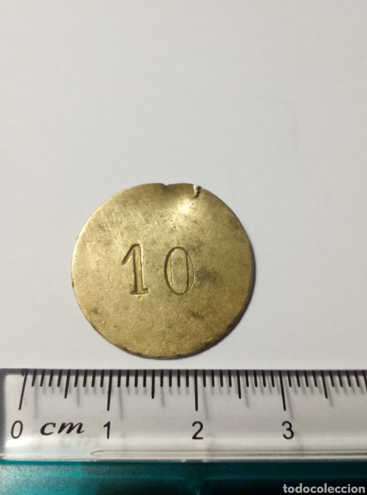 Monedas locales: Token ficha 10 c&eacute;ntimos - Foto 1