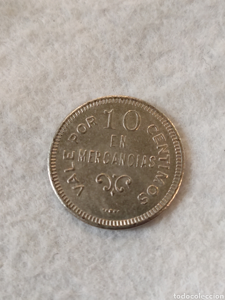 Monedas locales: Ficha 10 centimos Jos&eacute; Padros en Mercancias - Foto 1