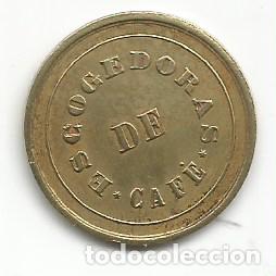 ESCOGEDORAS DE CAFE TOKEN PUERTO RICO 1894 MONEDA FICHA P. R. (Numismática - España Modernas y Contemporáneas - Locales y Fichas Dinerarias y Comerciales)