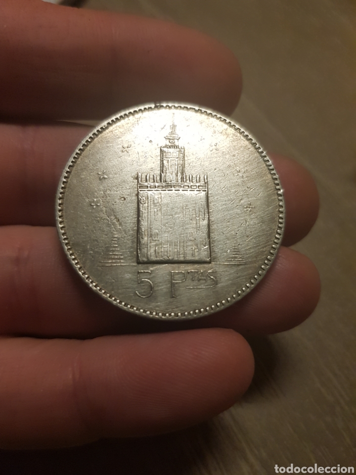 Monedas locales: 5 pesetas casino Sevilla - Foto 1