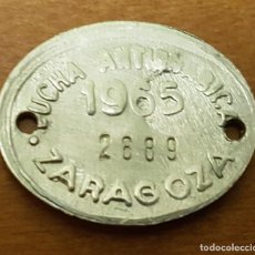 Monedas locales: FICHA ANTIRRABIZA ZARAGOZA 1965. Lote 306843663