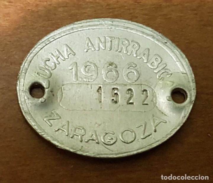 Monedas locales: Ficha antirrabiza zaragoza 1966 - Foto 1