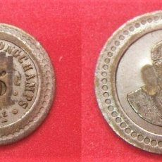 Monedas locales: JETÓN 15 CENTIMES DE USO EN HIPÓDROMOS AUTEUIL-LONGCHAMPS FRANCIA. Lote 313603828