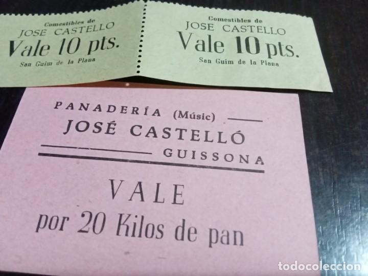 Monedas locales: Panader&iacute;a Jos&eacute; Castell&oacute;.Vales. - Foto 2