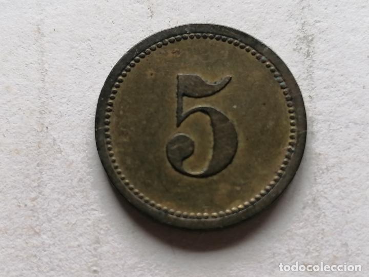 Monedas locales: FICHA 5, DIAMETRO 17 MM - Foto 2
