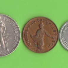 Monedas locales: MONEDAS GUERRA CIVIL - ASTURIAS Y LEON - SERIE 3 VALORES 1937 - PG-197/9 (MBC/EBC). Lote 345219928