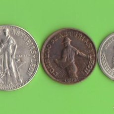 Monedas locales: MONEDAS GUERRA CIVIL - ASTURIAS Y LEON - SERIE 3 VALORES 1937 - PG-197/9 (MBC+/EBC+). Lote 345220093