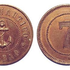 Monedas locales: FICHA CLUB NAUTICO BILBAO, VALOR 7, MUY ESCASA. Lote 347907688