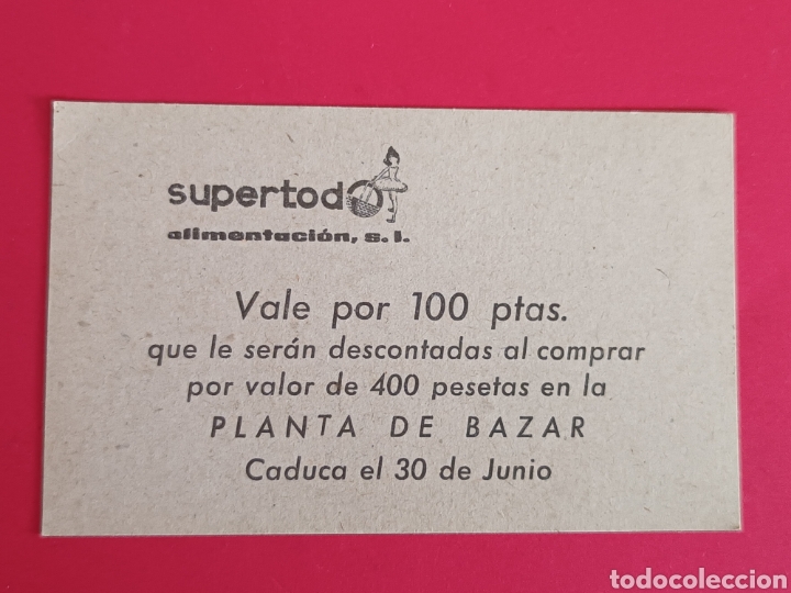 Monedas locales: VALE/CUP&Oacute;N. SUPERTODO S.L. ALBACETE. - Foto 1