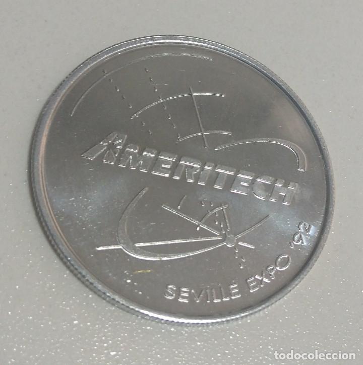 Moedas locais: coin moneda Ameritech Token, the wireless evolution. expo 92 expo '92 sevilla1992